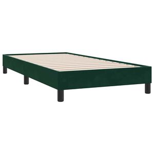 vidaXL Cadre de lit sans matelas vert fonc&eacute; 80x210 cm velours