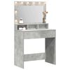 vidaXL Table de Toilette avec &eacute;tag&egrave;re Gris b&eacute;ton 75,5 x 41 x 135 cm