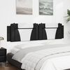 vidaXL Coussin de t&ecirc;te de lit Viana noir et blanc 200 cm similicuir