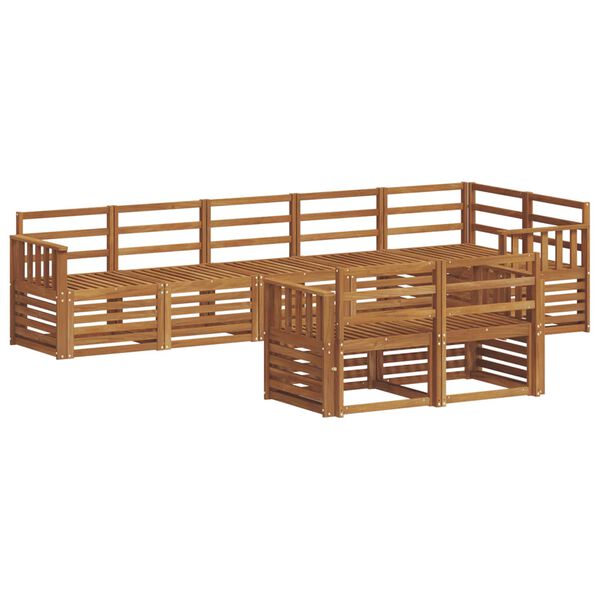 vidaXL Ensembles de canap&eacute;s 8 pcs Naturel Bois d'Acacia Massif