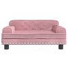 vidaXL Canap&eacute; pour enfants rose 70x45x30 cm velours