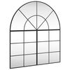 vidaXL Miroir mural noir 100x110 cm arche fer