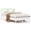 vidaXL Cadre de lit sans matelas blanc 90x190 cm bois de pin massif