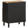 vidaXL Table de chevet noir 50x33x62 cm bois de manguier massif brut