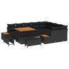vidaXL Ensemble de canap&eacute; de jardin avec coussin 12 pcs Noir