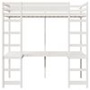 vidaXL Cadre de lit mezzanine Blanc 90 x 190 cm Pin massif