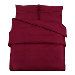 vidaXL Ensemble de housse de couette Bordeaux 240x220 cm Coton