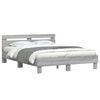 vidaXL Cadre de lit sans matelas sonoma gris 150x200 cm