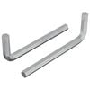 vidaXL Cl&eacute; hexagonale 2 pi&egrave;ces Argent&eacute; 32 x 86 mm Acier