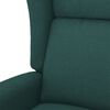 vidaXL Fauteuil Vert fonc&eacute; Tissu