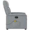vidaXL Fauteuil de massage inclinable &eacute;lectrique gris clair tissu