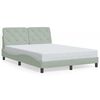 vidaXL Cadre de lit sans matelas gris clair 140x200 cm velours