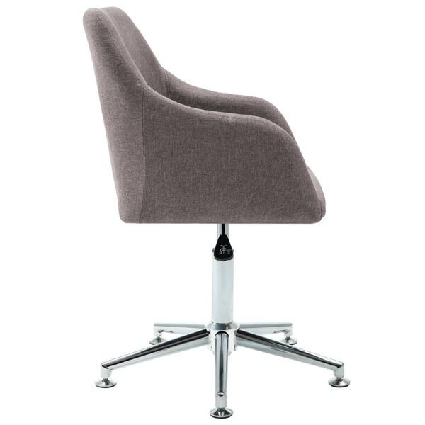 vidaXL Chaise pivotante de bureau Taupe Tissu