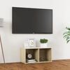vidaXL Meuble TV ch&ecirc;ne sonoma 72x35x36,5 cm bois d&rsquo;ing&eacute;nierie