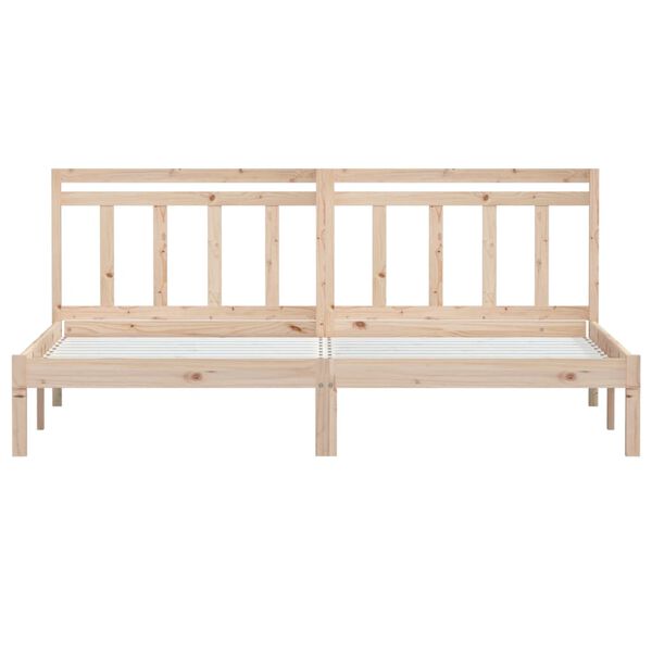 vidaXL Cadre de lit sans matelas bois massif 160x200 cm