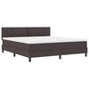 vidaXL Lit &agrave; ressorts avec matelas Marron fonc&eacute; 180 x 200 cm tissu