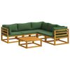 vidaXL Ensemble de Canap&eacute;s 6 pc Naturel Bois d'Acacia Massif