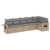 vidaXL Salon de jardin avec coussins 6 pcs beige r&eacute;sine tress&eacute;e