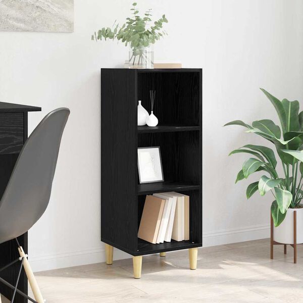 vidaXL Buffet Chêne noir 34,5 x 32,5 x 90 cm Bois d'ingénierie