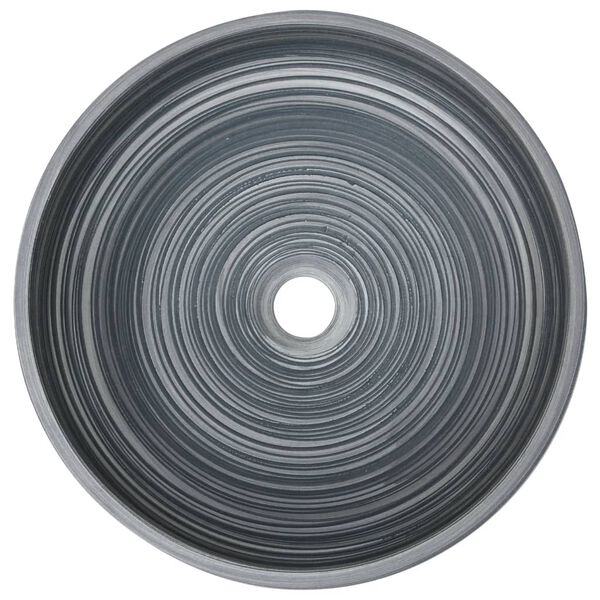vidaXL Vasque à poser gris rond Φ41x14 cm céramique