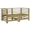 vidaXL Canap&eacute;s d'angle de jardin 2 pcs bois de pin impr&eacute;gn&eacute;