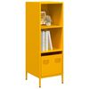 vidaXL Buffet haut jaune moutarde 35x39x103,5 cm acier
