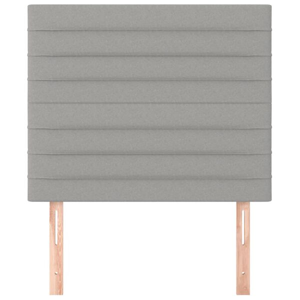 vidaXL Tête de lit Gris clair 80x5x118/128 cm Tissu
