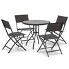 vidaXL Mobilier de salle &agrave; manger d'ext&eacute;rieur 5 pcs Acier