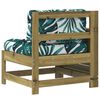 vidaXL Canapé de jardin accoudoir avec coussin bois de pin imprégné