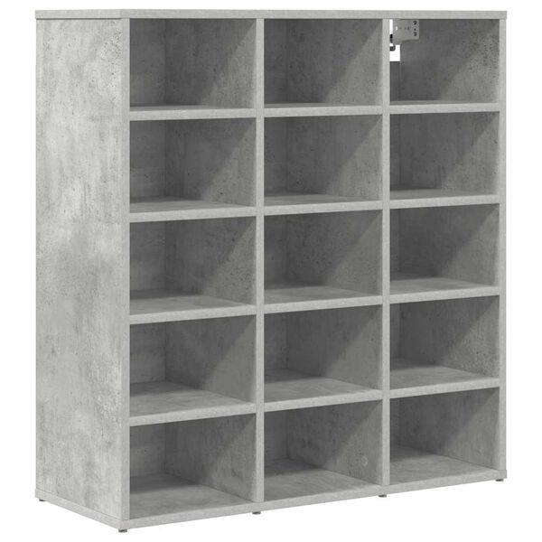 vidaXL Cabinet &agrave; chaussures Gris b&eacute;ton 77,5 x 30 x 83,5 cm