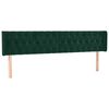 vidaXL T&ecirc;te de lit avec oreilles Vert fonc&eacute; 203x16x78/88 cm Velours