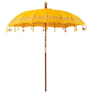 vidaXL Parasol balinais Jaune 215 x 215 x 260 cm