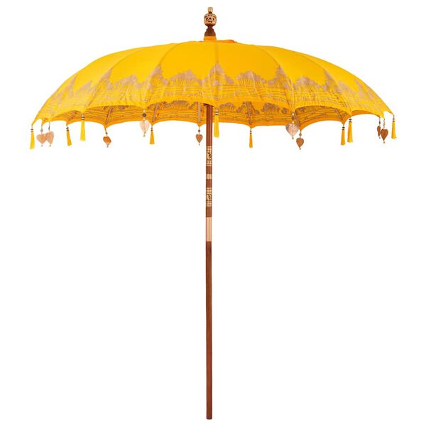 vidaXL Parasol balinais Jaune 215 x 215 x 260 cm