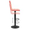 vidaXL Tabourets de bar lot de 2 rose velours