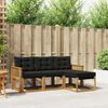 vidaXL Ensemble de canap&eacute;s d'ext&eacute;rieur 4 pcs Naturel et Noir