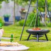 RedFire Barbecue de jardin avec tr&eacute;pied et bol &agrave; feu 50 cm Noir