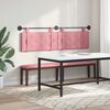 vidaXL T&ecirc;te de lit suspendue Rose 190 x 55 x 5 cm Velours