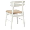 vidaXL Chaise de salle à manger 2 pcs Blanc et marron