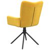 vidaXL Chaises pivotantes à manger lot de 2 Jaune Velours
