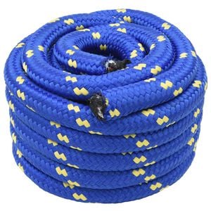 vidaXL Corde de bateau 3 mm 5 m Bleu PP
