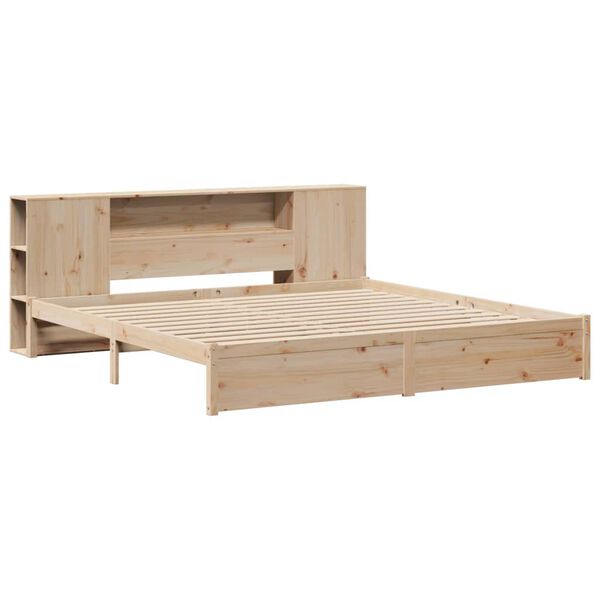 vidaXL Lit biblioth&egrave;que sans matelas 180x200 cm bois massif de pin