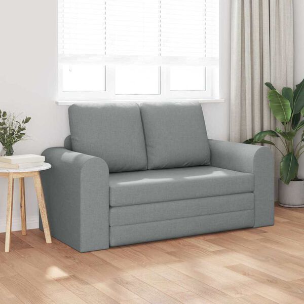 vidaXL Canap&eacute;-Lit 60cm Gris clair tissu