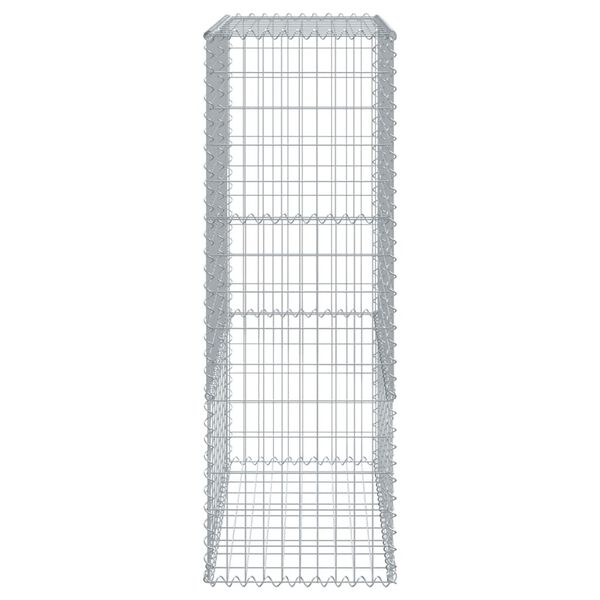 vidaXL Panier gabion avec couvercle 300x50x150 cm fer galvanis&eacute;