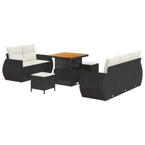 vidaXL Ensemble de canap&eacute; de jardin 8 pc 5-Nombre de places