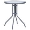 vidaXL Ensemble de bistro 3 pcs aluminium et textilène argenté