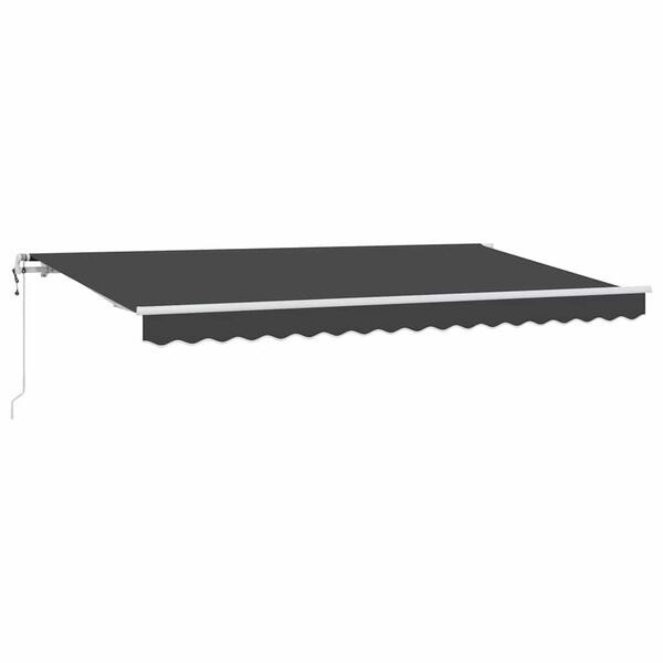 vidaXL Auvent R&eacute;tractable Anthracite 350 x 200 cm tissu
