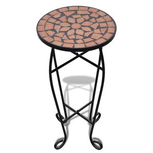 vidaXL Table d'appoint Mosa&iuml;que Terre cuite
