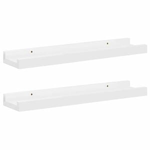 vidaXL &Eacute;tag&egrave;res murales 2 pcs Blanc brillant 40x9x3 cm