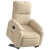 vidaXL Fauteuil inclinable électrique crème tissu microfibre