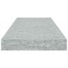 vidaXL &Eacute;tag&egrave;res murales flottantes 2 pcs gris b&eacute;ton 60x23,5x3,8 cm MDF